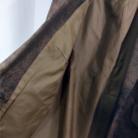 MORGAN MILLER! FAB BRONZE/BLACK ABSTRACT SWIRL PATTERN 2 PC SKIRT SUIT! SZ 24W - Picture 6 of 13